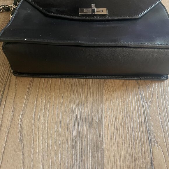 Lancaster Women's Black Leather Crossbody Purse Bag 8" x 7"! - Picture 5 of 11